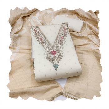 off white modal butti fancy ethnic salwar kameez 2
