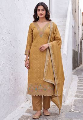 chiku modal butti fancy ethnic salwar kameez 1