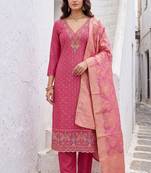 pink modal butti fancy ethnic salwar kameez