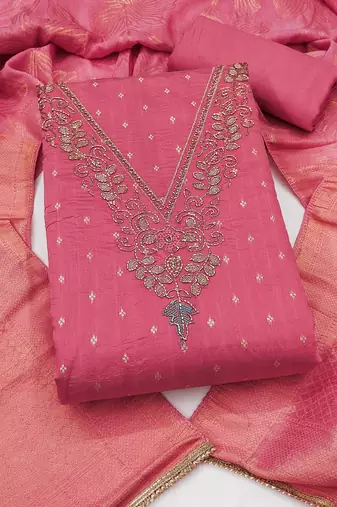 pink modal butti fancy ethnic salwar kameez