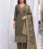 green modal butti fancy ethnic salwar kameez