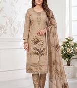 beige modal butti fancy ethnic salwar kameez