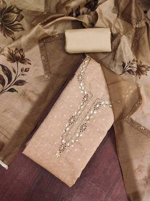 beige modal butti fancy ethnic salwar kameez 3