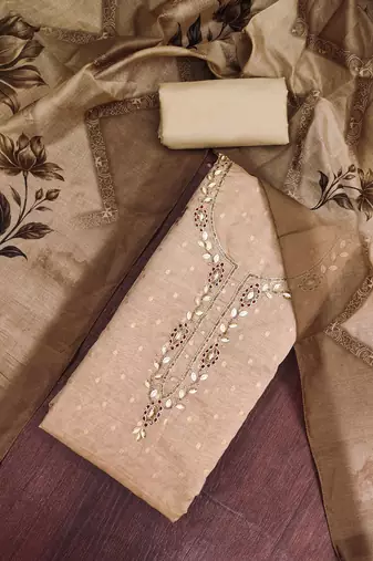 beige modal butti fancy ethnic salwar kameez
