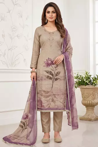 purple modal butti fancy ethnic salwar kameez