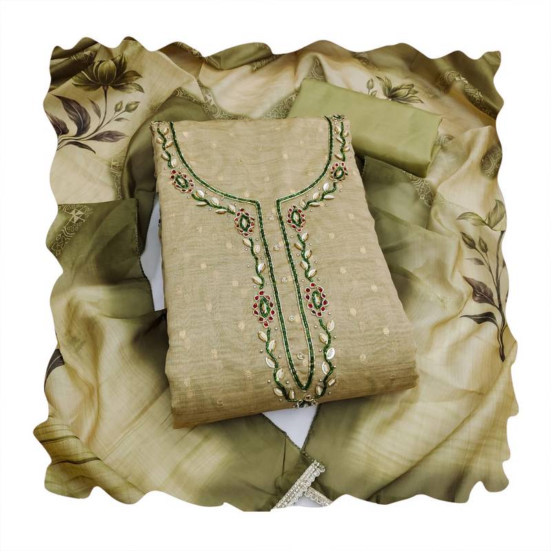 mehendi modal butti fancy ethnic salwar kameez