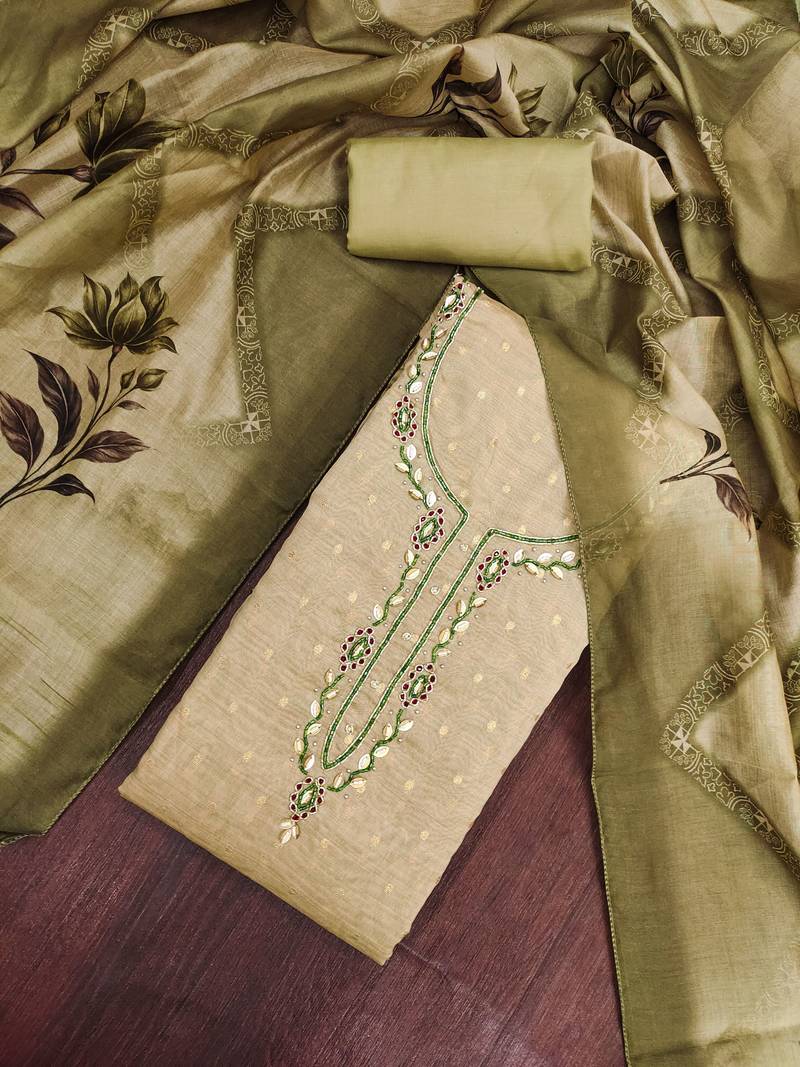 mehendi modal butti fancy ethnic salwar kameez