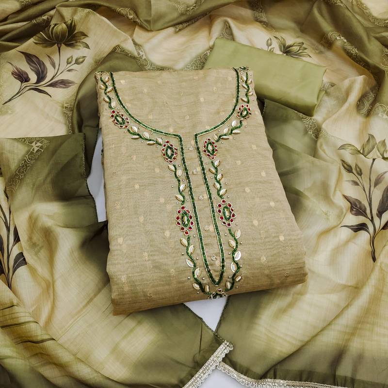 mehendi modal butti fancy ethnic salwar kameez