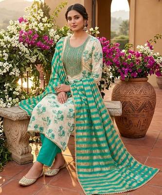 off white ethnic shimmer fabric salwar kameez for girls 2