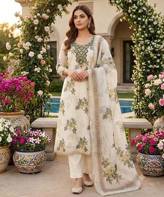 green girlie shimmer fabric salwar kameez 1