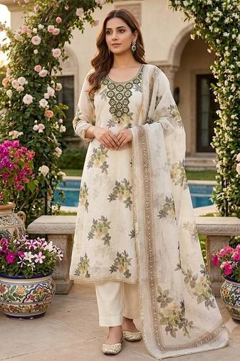 green girlie shimmer fabric salwar kameez