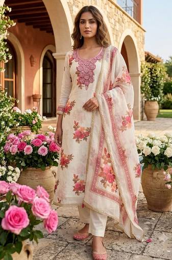 pink girlie shimmer fabric salwar kameez