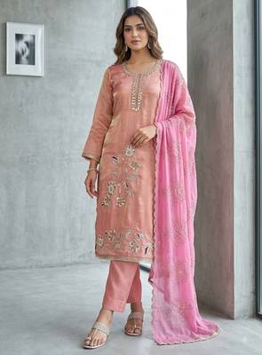 pink salsa beadwork ceremonial suit 1