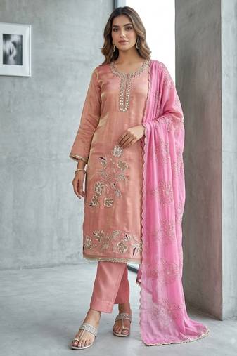 pink salsa beadwork ceremonial suit