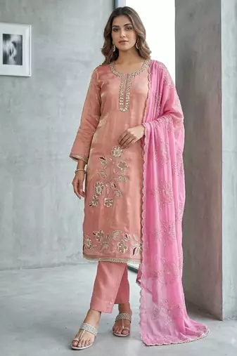 pink salsa beadwork ceremonial suit