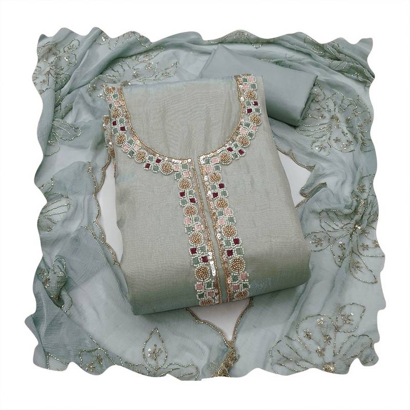 grey salsa beadwork ceremonial suit