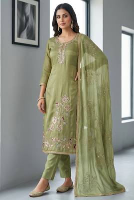 green salsa beadwork ceremonial suit 1