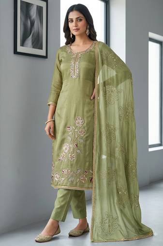 green salsa beadwork ceremonial suit