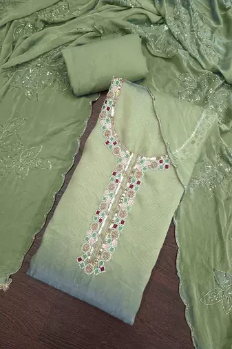green salsa beadwork ceremonial suit