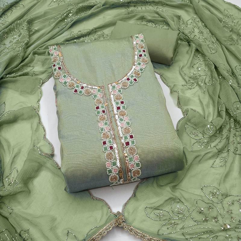 green salsa beadwork ceremonial suit