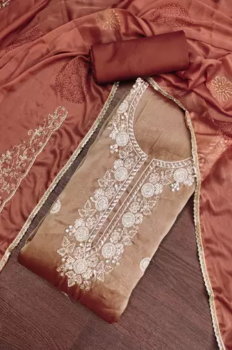 brown salsa beadwork ceremonial suit