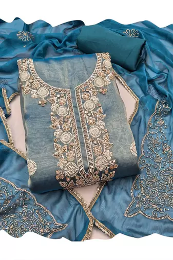 blue salsa beadwork ceremonial suit