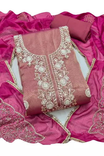 pink salsa beadwork ceremonial suit
