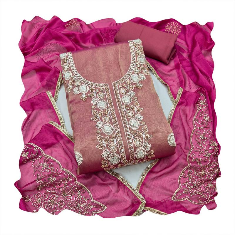 pink salsa beadwork ceremonial suit