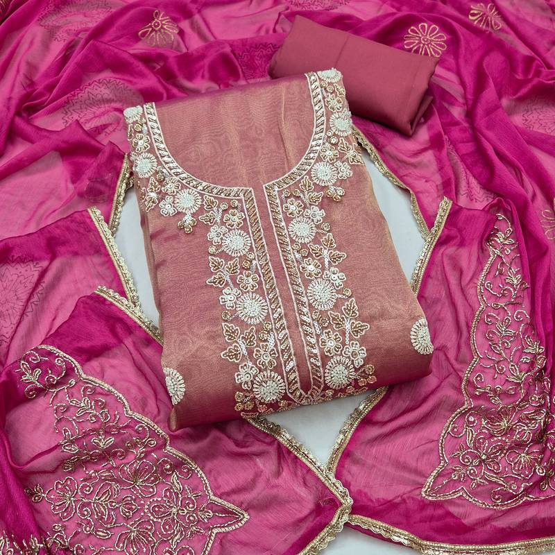 pink salsa beadwork ceremonial suit