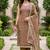 green shimmer linen ethnic partywear salwar kameez