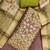 olive shimmer linen ethnic partywear salwar kameez