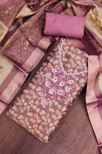 pink shimmer linen ethnic partywear salwar kameez