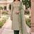 green shimmer linen ethnic partywear salwar kameez