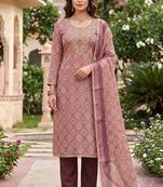 pink shimmer linen ethnic partywear salwar kameez