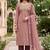 pink shimmer linen ethnic partywear salwar kameez