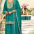 teal embroidered chinon palazzo suit for girls