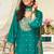 teal embroidered chinon palazzo suit for girls
