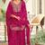 pink embroidered chinon palazzo suit for girls