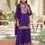 purple embroidered chinon palazzo suit for girls