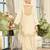 off-white embroidered chinon palazzo suit for girls