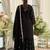 black embroidered chinon palazzo suit for girls