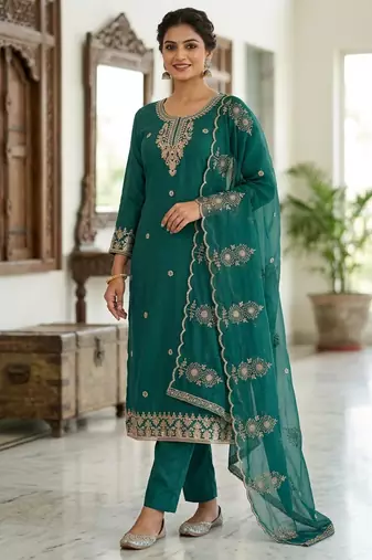 rama embroidered salwar kameez for graceful ethnic looks