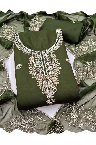 mehendi embroidered salwar kameez for graceful ethnic looks