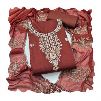 brown embroidered salwar kameez for graceful ethnic looks 2