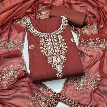 brown embroidered salwar kameez for graceful ethnic looks 4
