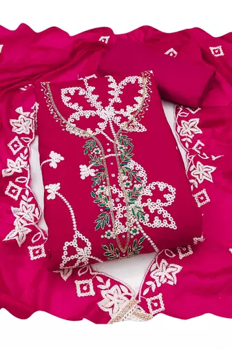 pink embroidered salwar kameez for graceful ethnic looks