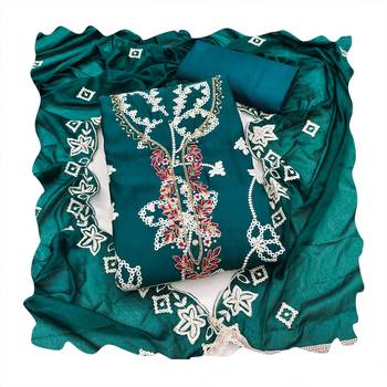 teal embroidered salwar kameez for graceful ethnic looks 2