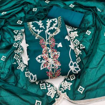 teal embroidered salwar kameez for graceful ethnic looks 4