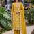 yellow embroidered salwar kameez for graceful ethnic looks