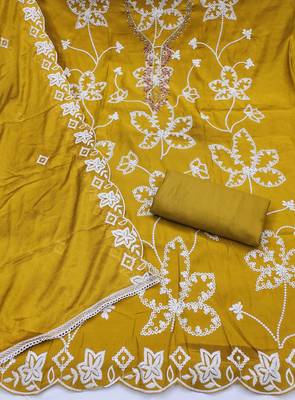 yellow embroidered salwar kameez for graceful ethnic looks 3